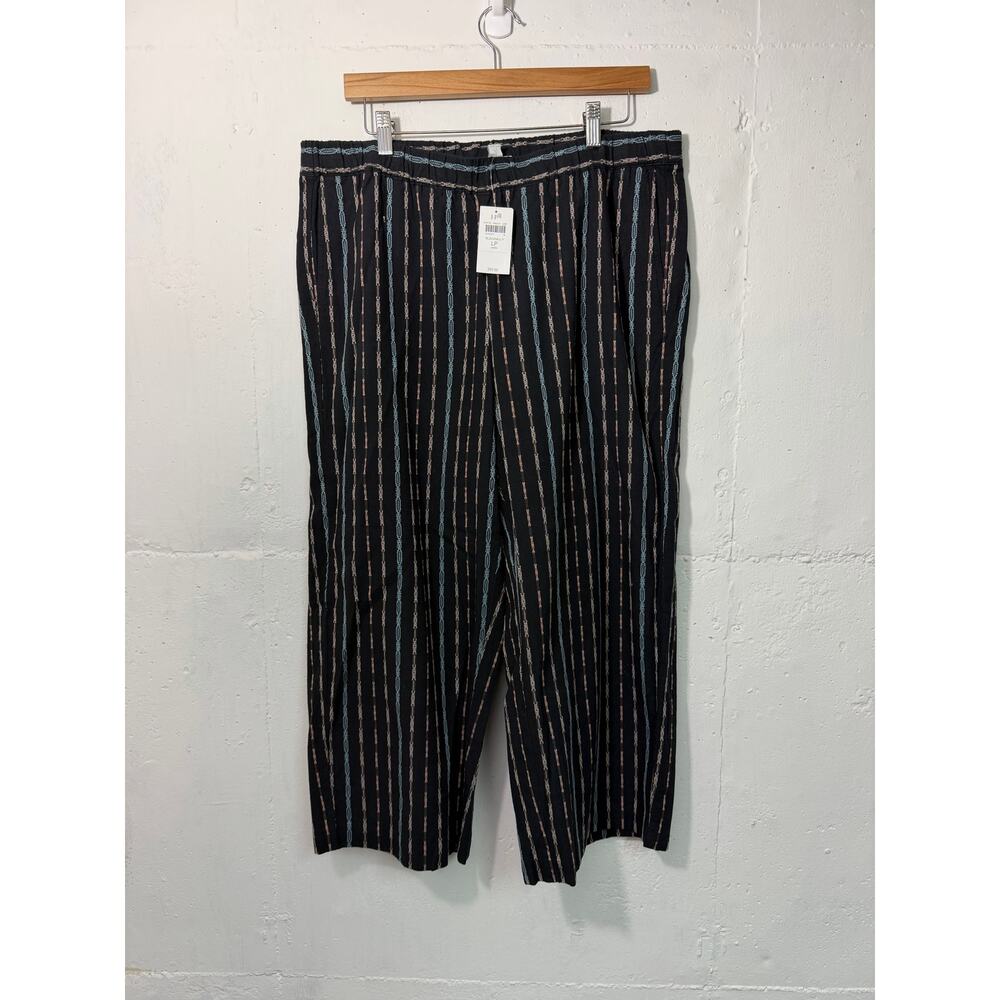 NEW J Jill Large Petites Elements Pants 100% Cotton Wide Leg